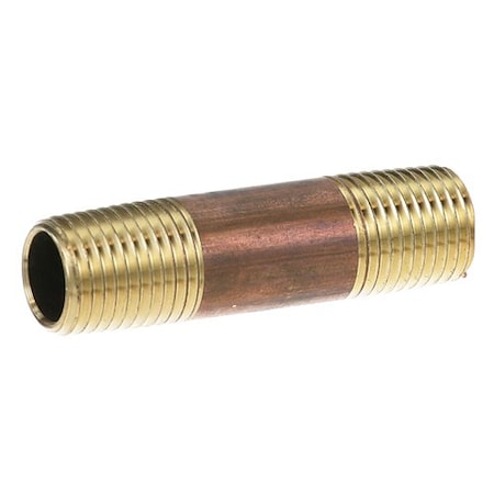 Allpoints Brass Nipple 1/4" X 2" 263102